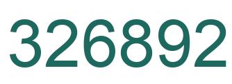 Number 326892 green image
