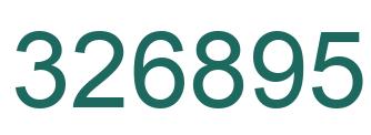 Number 326895 green image