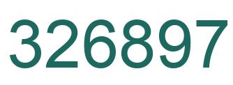 Number 326897 green image