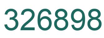 Number 326898 green image