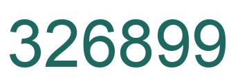 Number 326899 green image