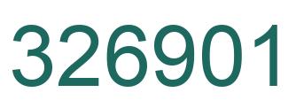 Number 326901 green image
