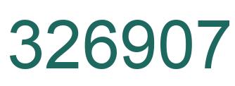 Number 326907 green image