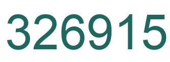 Number 326915 green image