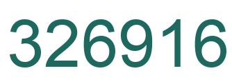Number 326916 green image