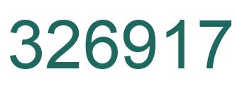 Number 326917 green image
