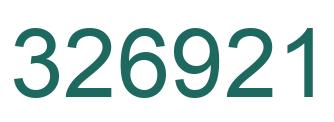 Número 326921 imagen verde