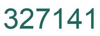 Number 327141 green image