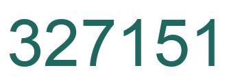Number 327151 green image