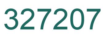 Number 327207 green image