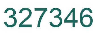Number 327346 green image