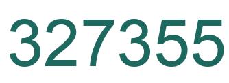 Number 327355 green image