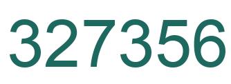 Number 327356 green image