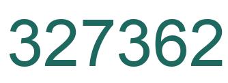 Number 327362 green image