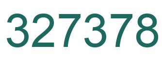 Number 327378 green image