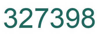 Number 327398 green image
