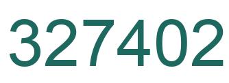 Number 327402 green image