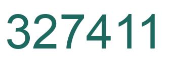 Number 327411 green image