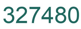 Number 327480 green image