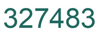 Number 327483 green image
