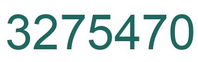 Number 3275470 green image