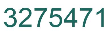 Number 3275471 green image
