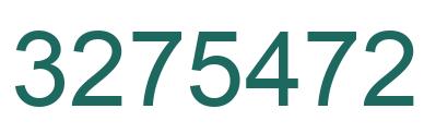 Number 3275472 green image