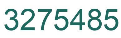Number 3275485 green image
