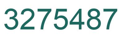 Number 3275487 green image