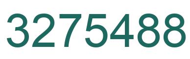 Number 3275488 green image