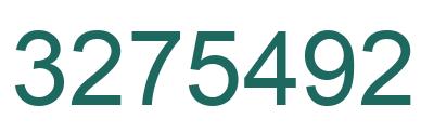 Number 3275492 green image