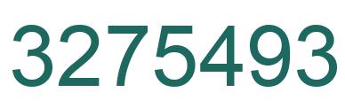 Number 3275493 green image