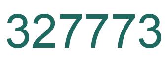 Number 327773 green image