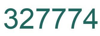 Number 327774 green image