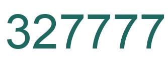 Number 327777 green image