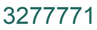 Number 3277771 green image