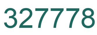 Number 327778 green image