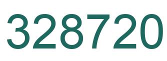 Number 328720 green image