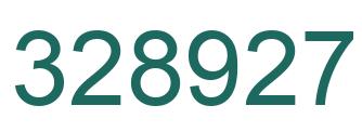 Número 328927 imagen verde