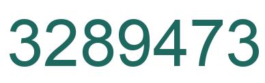 Number 3289473 green image