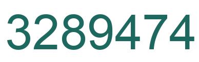 Number 3289474 green image