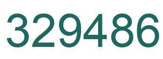 Number 329486 green image