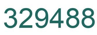 Number 329488 green image