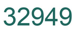 Zahl 32949 grün bild