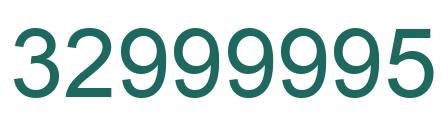 Number 32999995 green image