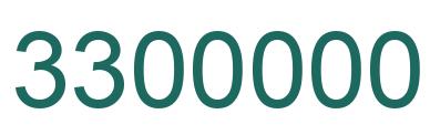 Number 3300000 green image