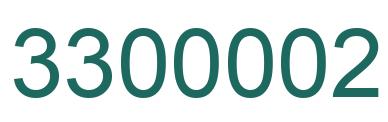 Number 3300002 green image