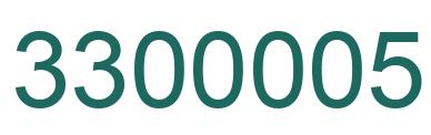 Número 3300005 imagen verde