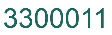 Number 3300011 green image