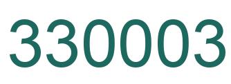 Number 330003 green image